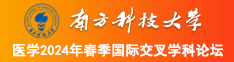 日骚妇大B在线南方科技大学医学2024年春季国际交叉学科论坛